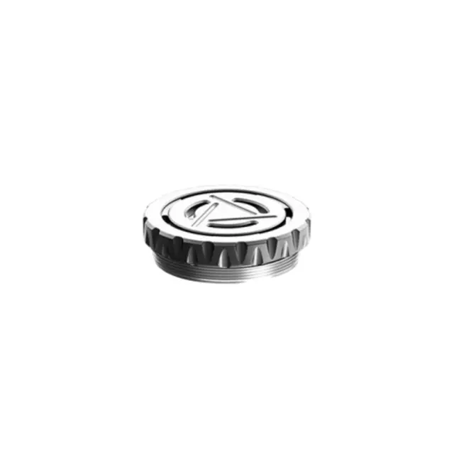 Rayden 100 Bottom Battery Cap Triangle - BD Vape - Silver