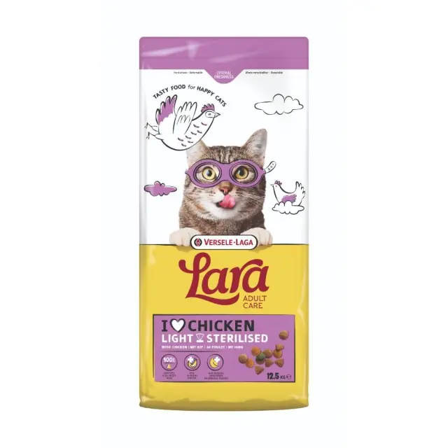 Lara Adult Light Sterilised Ξηρά Τροφή Στειρωμένης Γάτας με Κοτόπουλο 12.5kg