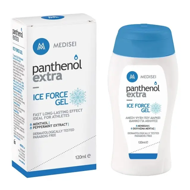Panthenol Extra Ice Force Gel, Ψυχρό Ζελέ για Άμεση Χαλάρωση των Μυών, 120ml