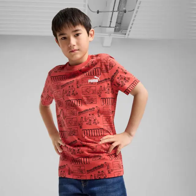 Puma Boy's Mid 90s Allover Print Tee Κόκκινο 685146-15 (Puma)