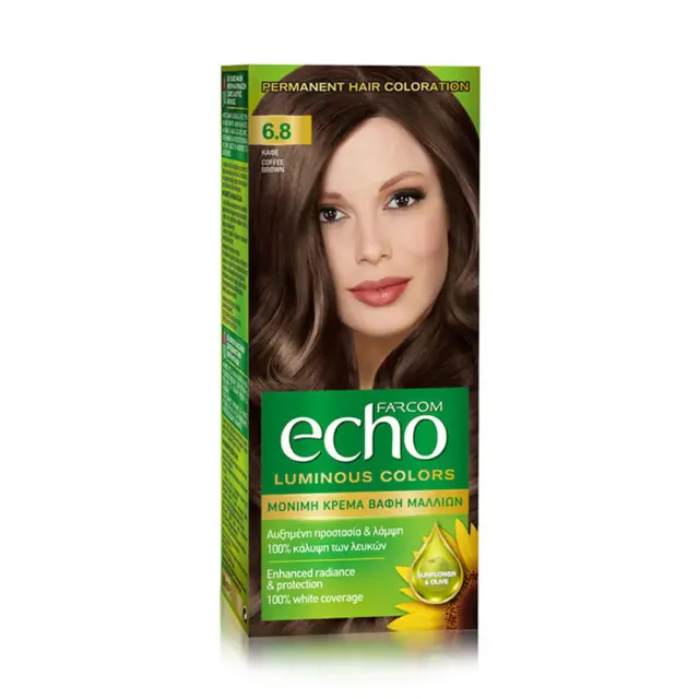 FARCOM Echo Βαφή Μαλλιών 6.8 Καφέ 60ml