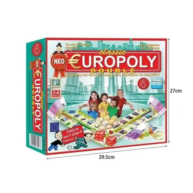 Επιτραπέζιο Παιχνίδι Classic Europoly Double NO.0305 - Board game X0017 2