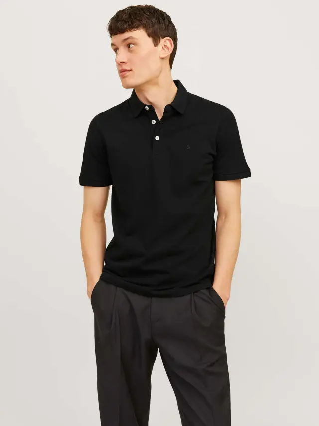 JJEPAULOS POLO SS NOOS Black