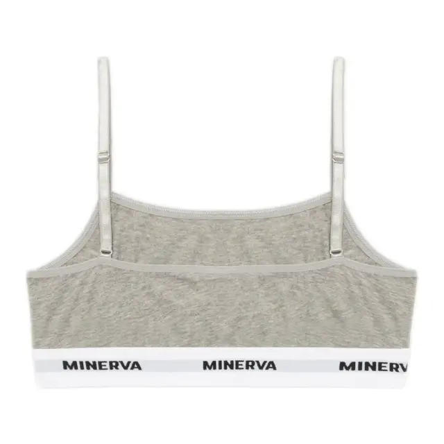 Minerva Εφηβικό Αθλητικό Μπουστάκι με Εξωτερικό Λάστιχο & Λεπτές Τιράντες, Χρώμα Γκρι Μελανζέ 2
