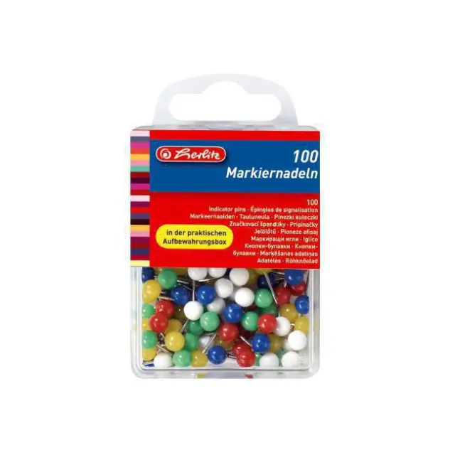 Herlitz Καρφίτσες Δείκτες Φελοπίνακα 100 τεμ.(8770356)