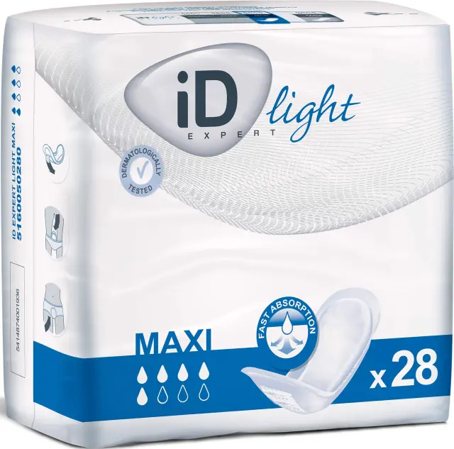 Σερβιέτες ακράτειας ID Light Maxi Lady 28 τεμαχίων