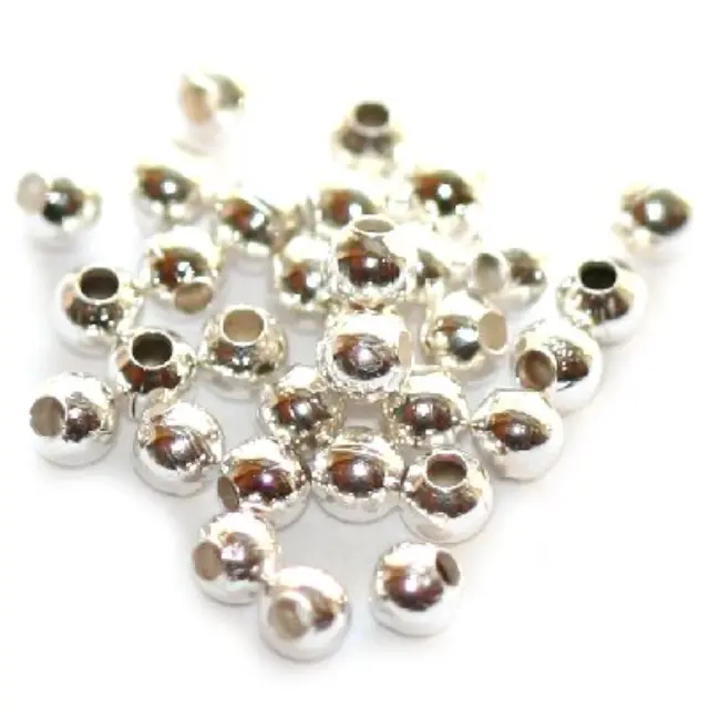 Μεταλλικές Χάντρες Silver Color Ø3mm ~300τεμ