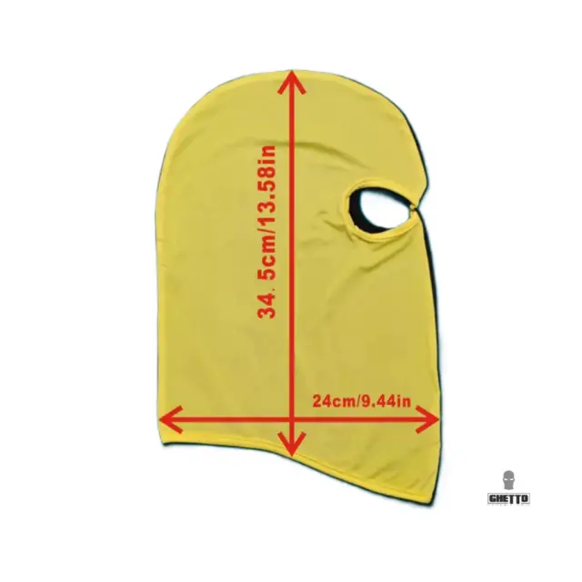 Ghetto Yellow / Black Balaclava 2 Hole Unisex 3