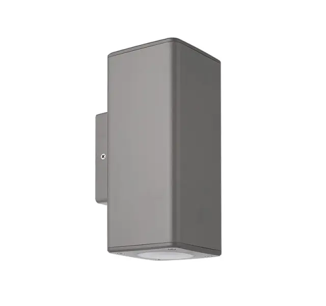 ΣΠΟΤ PC ΕΠΙΤΟΙΧΟ ΔΙΠΛΗΣ ΚΑΤΕΥΘ.ΤΕΤΡΑΓΩΝΟ D:76mm 2xGU10 IP54 ΓΚΡΙ