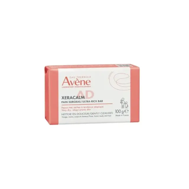 Avene XeraCalm A.D Pain Nettoyant Surgras, Υπερλιπαντική Στερεή Πλάκα Καθαρισμού 100gr