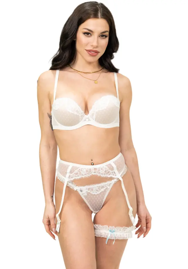 Miss Rosy Σλιπ G-String Τούλι Ιβουάρ - XL