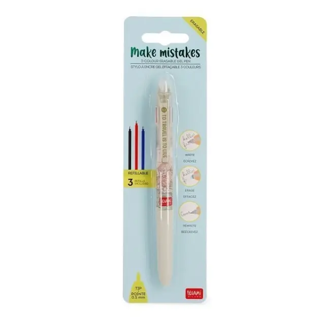 Legami Travel 3 Colour Erasable Gel Στυλό