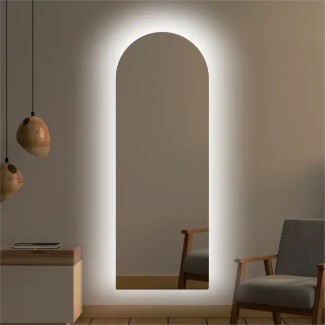 Stewehome Καθρέφτης Σώματος Οβάλ LED 130x47 cm 3