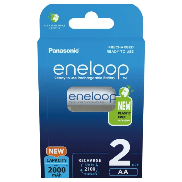 Μπαταρία Επαναφορτιζόμενη Panasonic Eneloop BK-3MCDE/2BE 2000 mAh size AA Ni-MH 1.2V Τεμ. 2 2