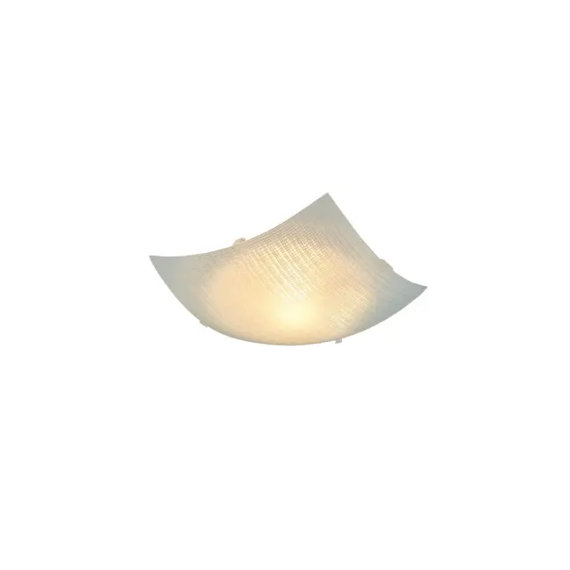 Φωτιστικό Οροφής Pelin Glass Άσπρο Ματ 40x40x9εκ.