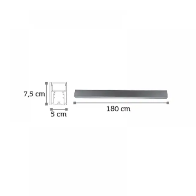 InLight Κρεμαστό φωτιστικό LED 60W 3CCT (By Switch) από αλουμίνιο σε μαύρη απόχρωση D:180cm (6072-180-BL) 2