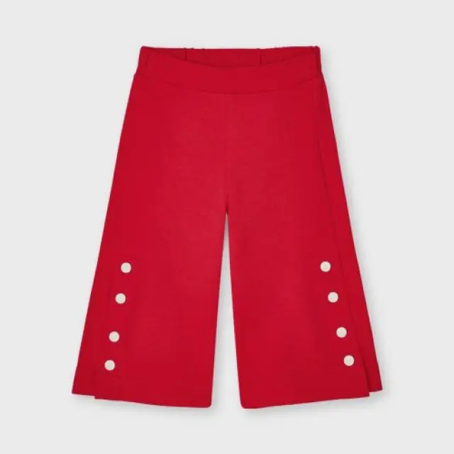 Mini 2 έως 10 ετών Παντελόνι culotte κουμπιά κόκκινο - 7Ε