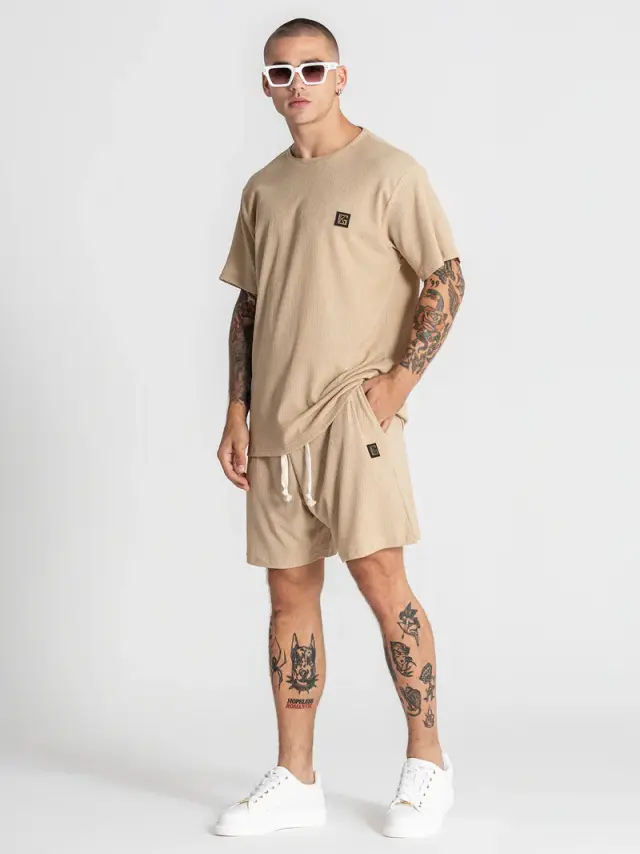 Gianni Kavanagh Ανδρικό TEXTURE T-Shirt – Sand Beige - L 3