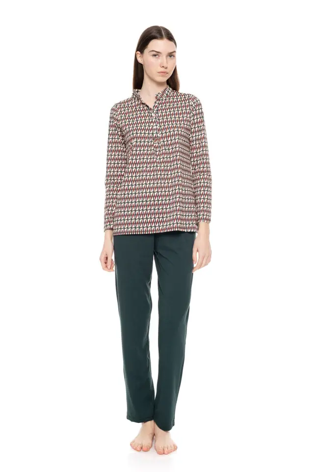 W1561 - Type - PYJAMA FOREST GREEN GEO 3
