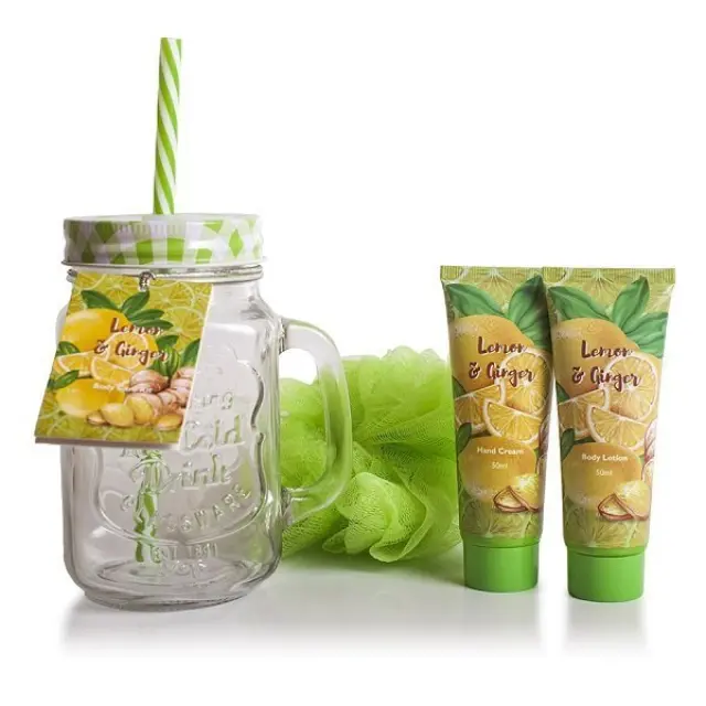Pokhara Bath Set Crystal Jar – Τζίντζερ & Λεμόνι