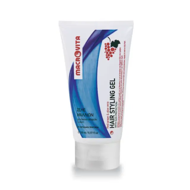 Macrovita Hair Styling Gel, Ζελέ Φορμαρίσματος Μαλλιών με Κόκκινο Σταφύλι + Αλόη 150ml