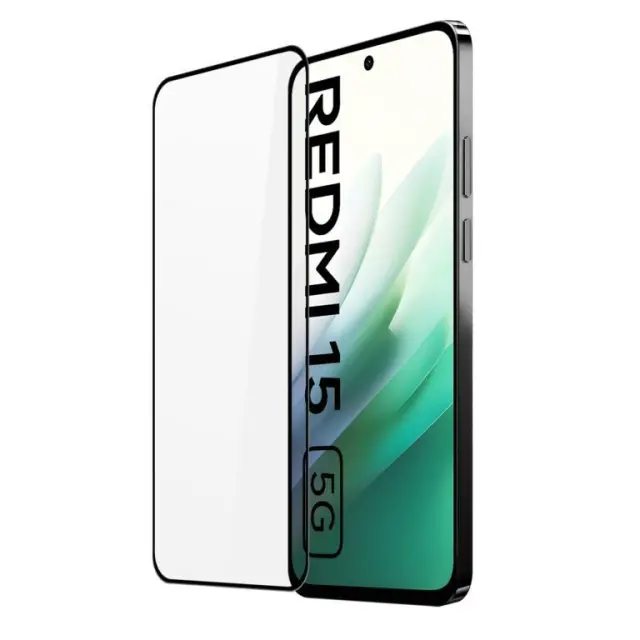 Full Cover Tempered Glass για Xiaomi Redmi 15-Black OEM
