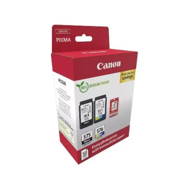 Canon PG-575 / CL-576 Γνήσιο Photo Value Pack με 2 Μελάνια Εκτυπωτή InkJet Μαύρο / Πολλαπλό (Color) (5438C004)