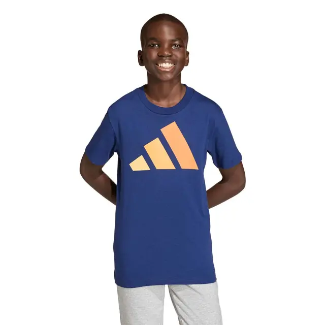 adidas Sportswear Boy's Big Logo 160 Tee Μπλε - Πορτοκαλί KD6047 (adidas Sportswear)