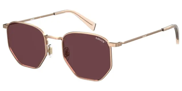 Levi s LV 1004/S DDB/U1 Unisex Γυαλιά Ηλίου με Χρυσό Σκελετό και Μπορντό Φακούς