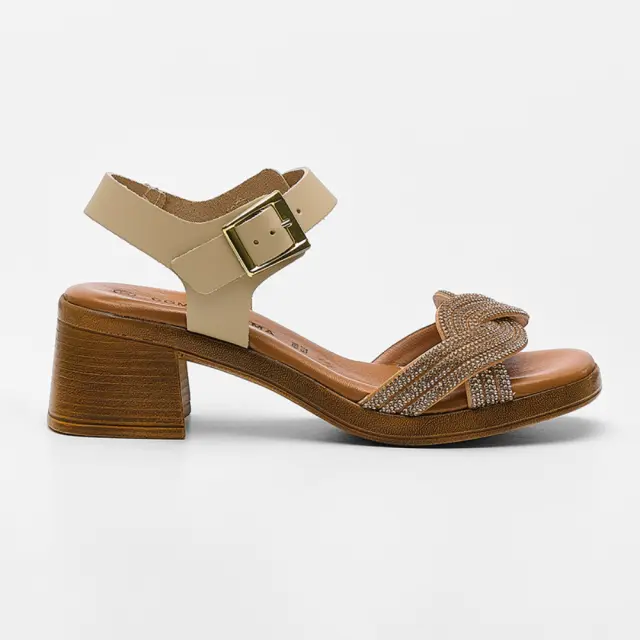 Comodissima Πέδιλα Γυναικείο δέρμα Μπεζ COM/345070 BEIGE/ROSA