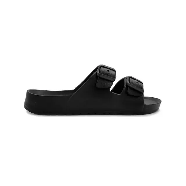 Body Action Two Strap Women's Slide (091402-01-Black) - Μαύρο