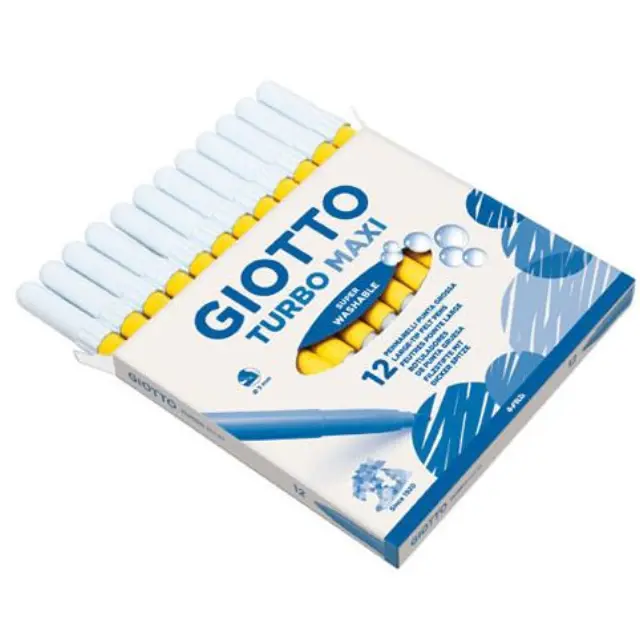 Μαρκαδόροι Giotto Maxi 12τεμ Κίτρινο