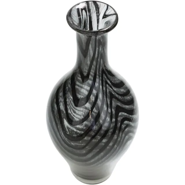 Βάζο Μαύρο Γυαλί 14x14x32.5cm 3