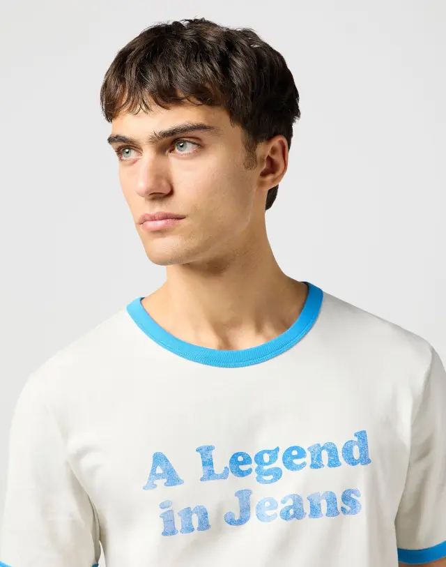 Wrangler Ανδρικό Ringer T-Shirt 112362795 – Vintage White - S 3