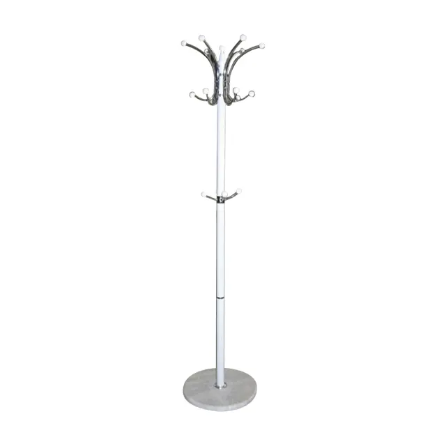 Καλόγερος PATRICK Μέταλλο/Μάρμαρο Άσπρο D. 37 H.175cm