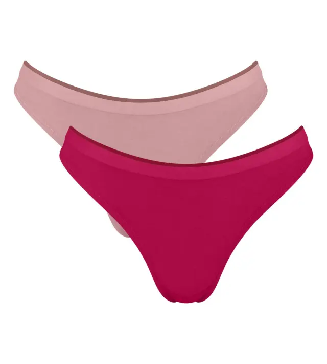 Sloggi Σλιπ Go Sense Tanga Συνδυασμός Ροζ-Φούξια 2-Pack 2