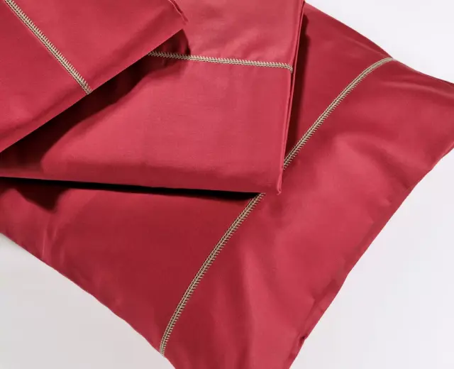 Σεντόνι βαμβακοσατέν 250TC μονόχρωμο 250/9 Red Μονό 175x280