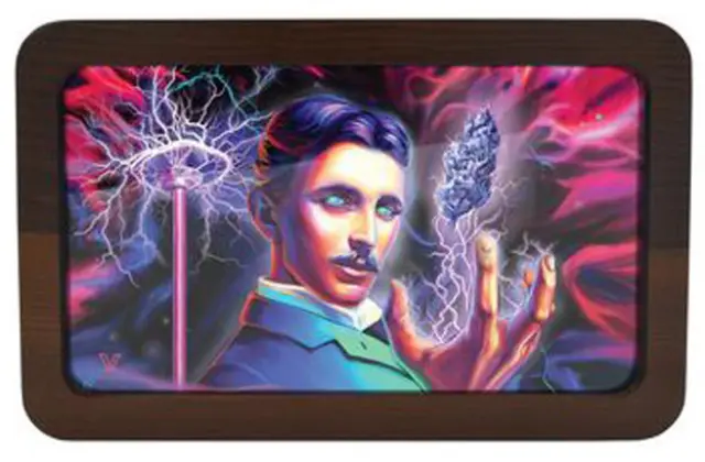 V-Syndicate Rolling Tray Ξύλινος Δίσκος High Voltage 3D - Medium (30x18cm)