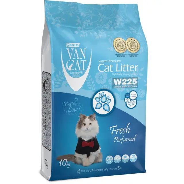 Van Cat Fresh Άμμος Υγιεινής Μπετονίτη με Άρωμα Φρεσκάδας 5.9Lt (5Kg) Μονόχρωμο