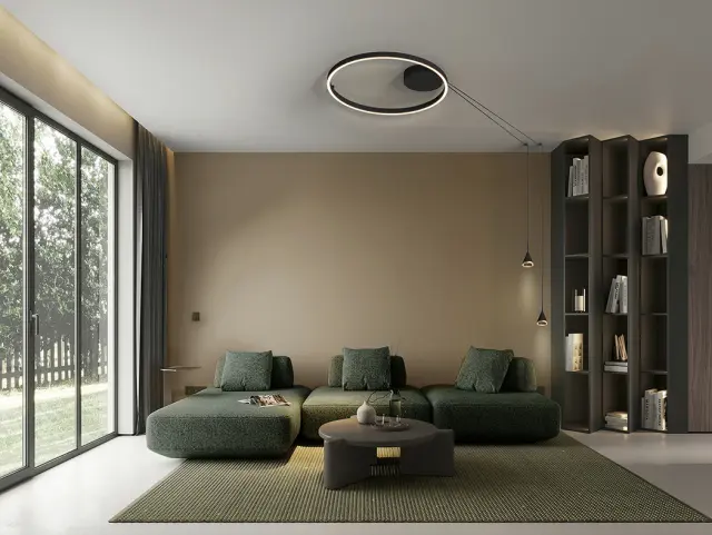 Φωτιστικό οροφής Conic black bronze LED 3000K με διπλό spotlight Μαύρο Ορείχαλκος 2