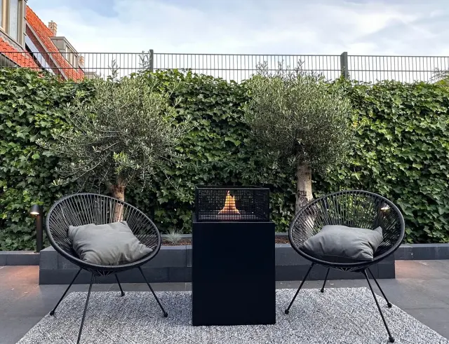 Επιδαπέδια Εστία Φωτιάς Agni 50 Tenderflame με διάρκεια καύσης 3 - 4 ώρες, χωρητικότητα δεξαμενής 1000ml και διαστάσεις 49.5x49.5x61cm - Black TF-800007