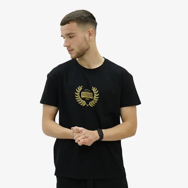 T-shirt Noshame® Μαύρο με τύπωμα Leafes - 112539 - XXL 2