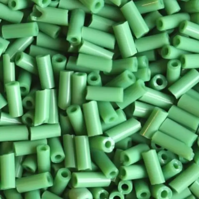 Χάντρα Glass Tubes Opaque Dark Olive Green 4.5mm - 20gr