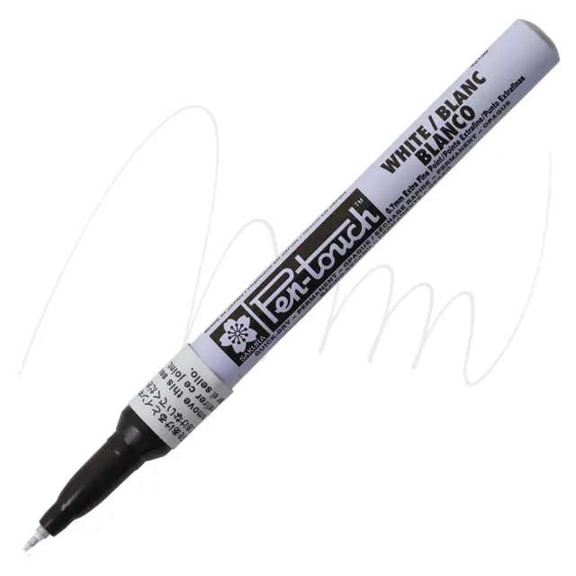 Μαρκαδόρος Sakura Pen-Touch, 0.7mm Extra Fine - White