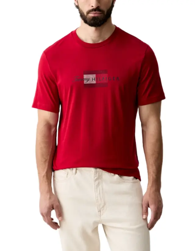 TommyHilfiger ανδρικό t-shirt με σημαία MW0MW43226-2