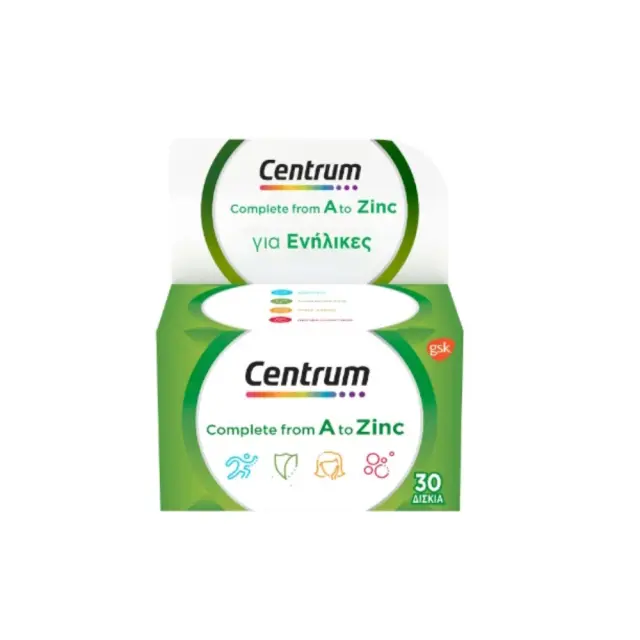Centrum Complete from A to Zinc Πολυβιταμίνη για Τόνωση του Οργανισμού, 30tabs