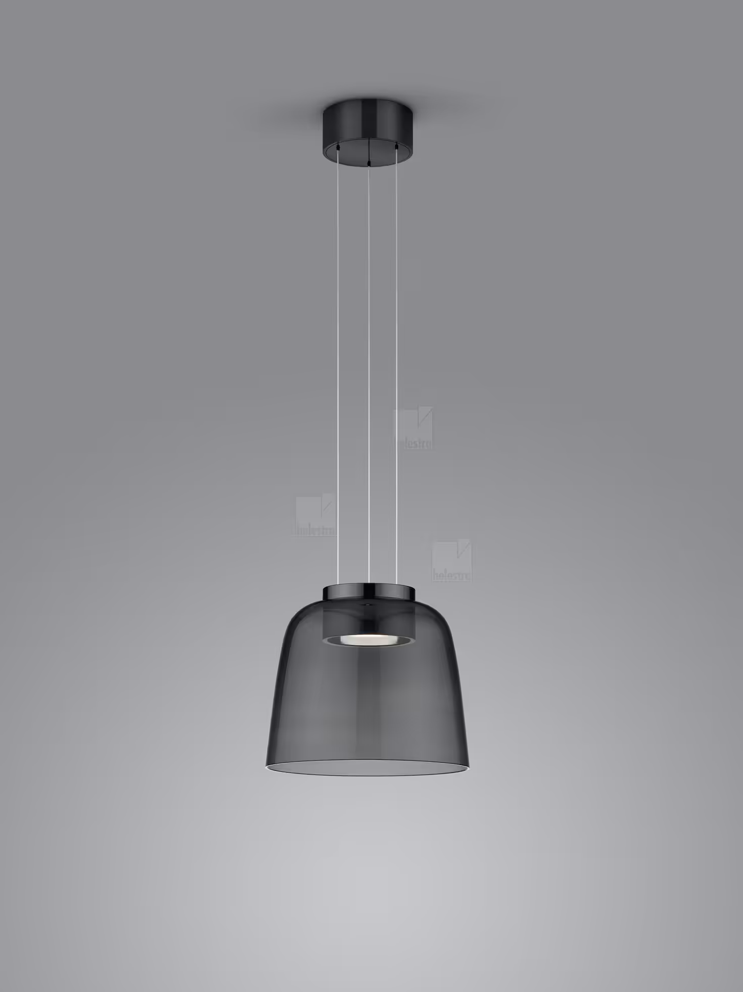 ROMO Pendant Luminaire Black Chrome LED 25W Direct/Indirect Μαύρο