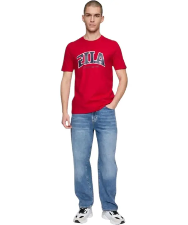 Fila - Ανδρικό T-shirt Lanaken Regular Fit FAM0882-30002 Κόκκινο - S 3