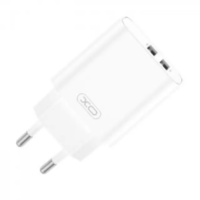 Universal φορτιστής με 2 εξόδους USB-A, 12W σε λευκό χρώμα 2