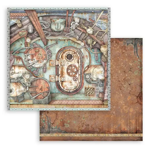 Χαρτί scrapbooking διπλής όψης 30x30cm Stamperia, Lady Vagabond Lifestyle, Ship Gate